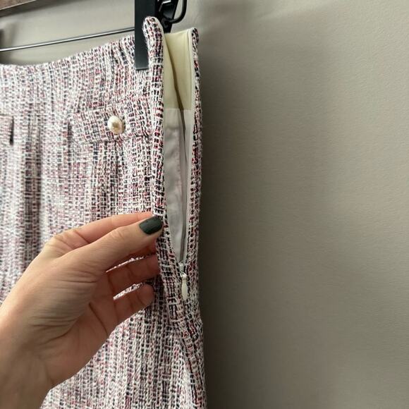 IMVELY VINTAGE STITCH TWEED MINI SKIRT WITH FAUX PEARL DETAILS SIZE MEDIUM 1 - Picture 4 of 7